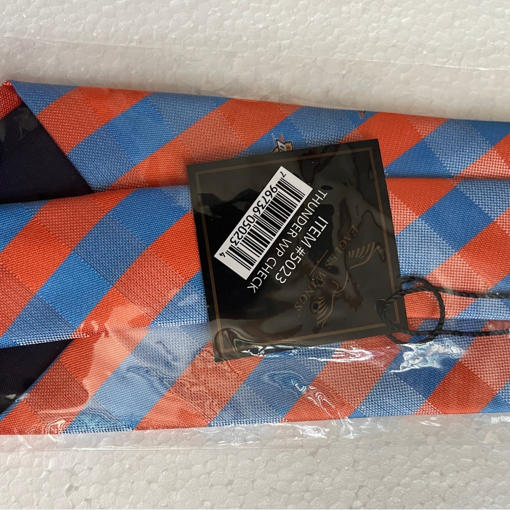 Blue and Orange OKC Thunder Tie - Picture 3 of 4